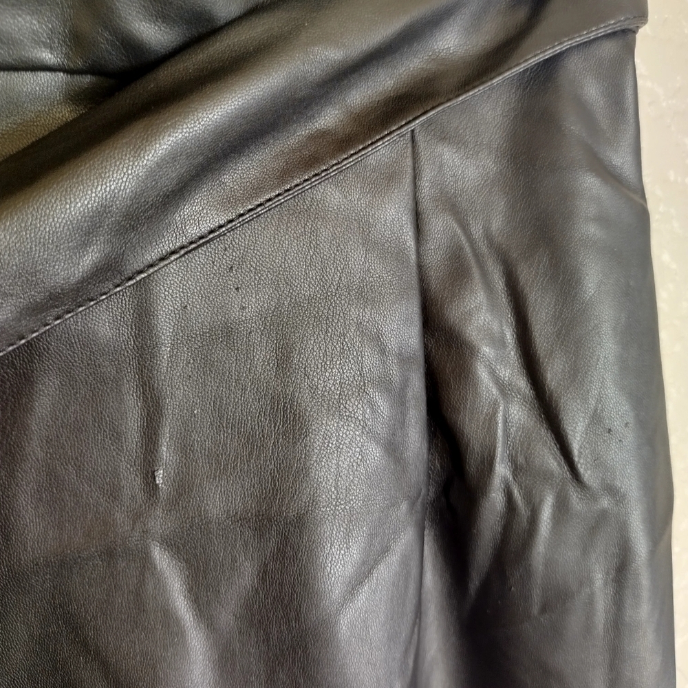 NWT MDNT:45 Faux Leather high-waisted wrap skirt SZ S - Picture 7 of 11